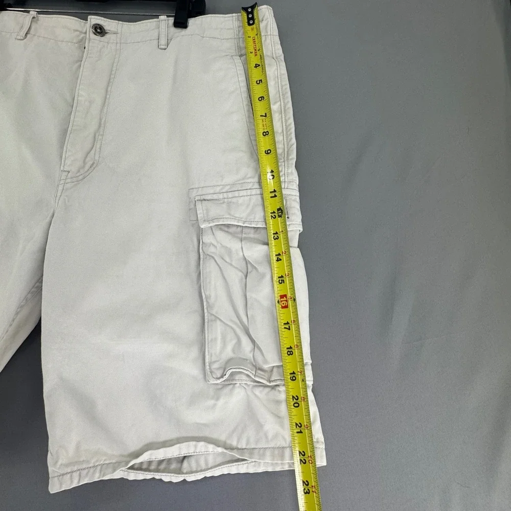 Levis Mens Cargo Shorts Size 40 Bone Off-White Cotton Utility 124630028